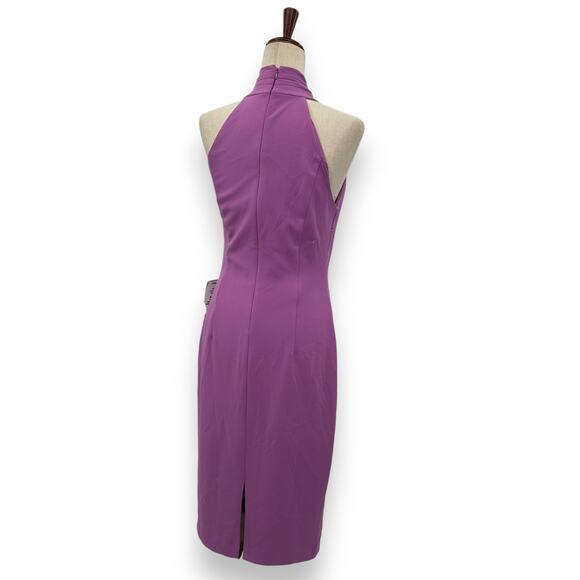 NEW Rachel Roy Halter Sheath Dress Magenta Purple Fitted Cocktail Career Work - Picture 8 of 13